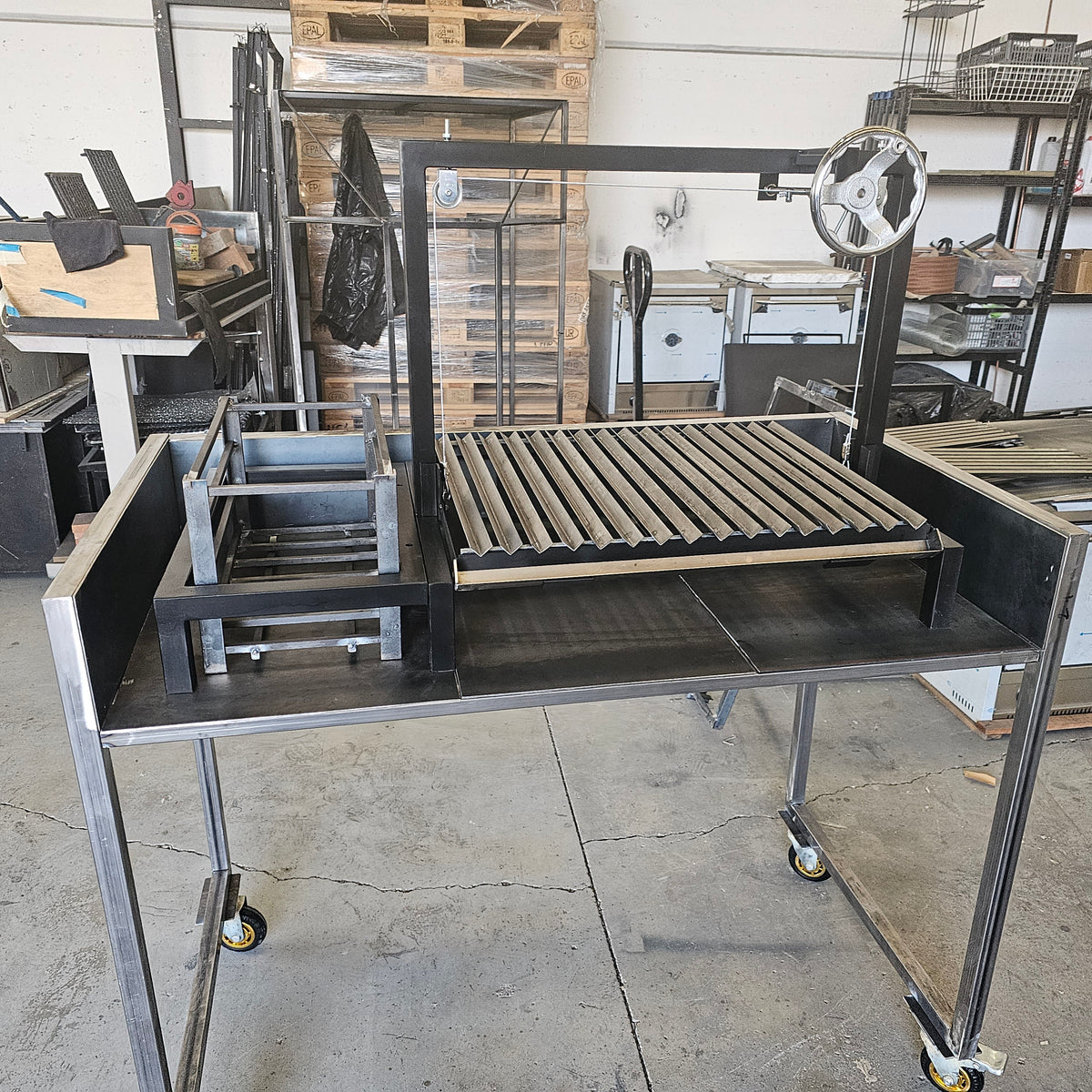 Parrilla Argentina Grill V Canal Recoge Grasas | Brasero Lateral #TallerDelBBQ | Sistema Elevable Frontal | Estilo Santa María | Desmontable