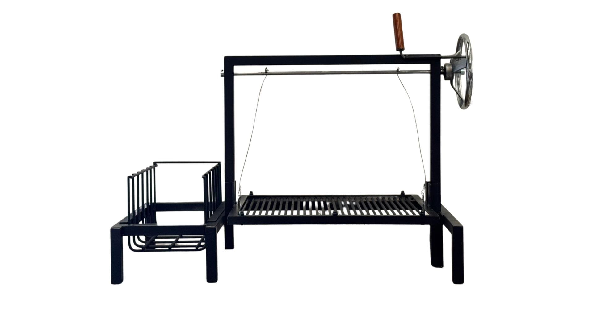 Parrilla Argentina Grill + Brasero #TallerDelBBQ Acero Reforzado | Sistema Elevable | Para Leña o Carbón | Estilo Santa María |Parrilla Fija