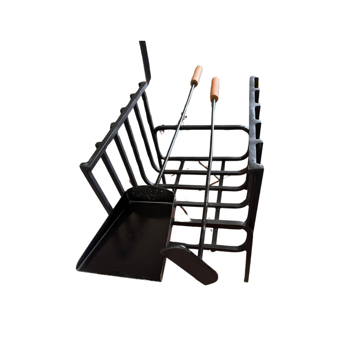 Steel BBQ Brazier with Shovel & Poker Set | Charcoal & Wood Ember Maker | Taller del BBQ