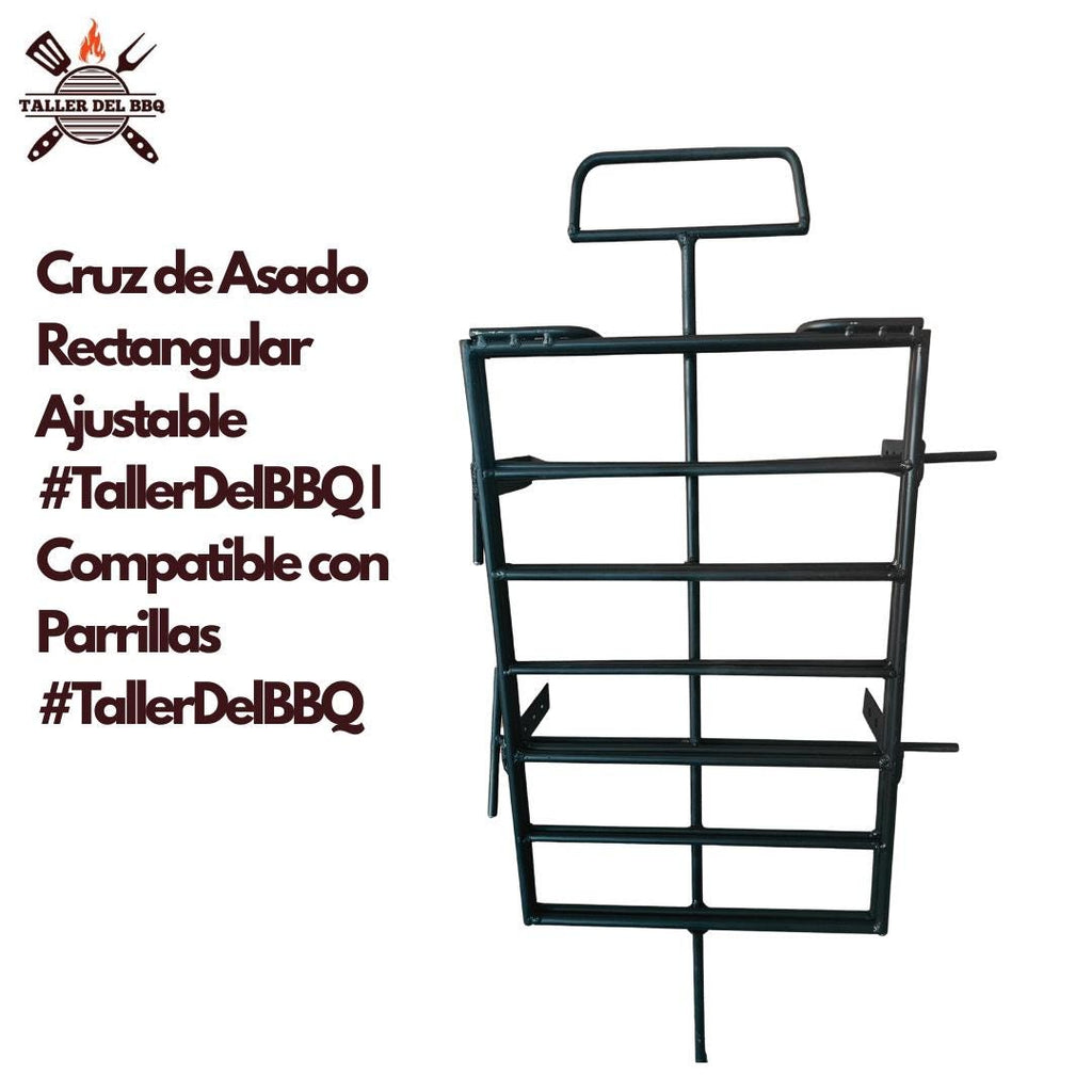 Cruz de asado ajustable artesanal para cordero, lechón, cochinillo y costillar. Asador argentino de acero reforzado, disponible en 3 tamaños y fabricado artesanalmente en España. Adjustable Argentine asado cross for lamb, suckling pig and ribs, made from reinforced steel and available in 3 sizes. Croix d’asado réglable pour agneau, cochon de lait et travers, en acier renforcé et disponible en 3 dimensions. Cruz de assado ajustável para cordeiro, leitão e costelas, fabricada em aço reforçado e disponível em 