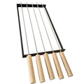MasterGrill Stainless Steel BBQ Skewer Set (10-Pack) | 60 cm | Compatible with Wood & Charcoal Grills