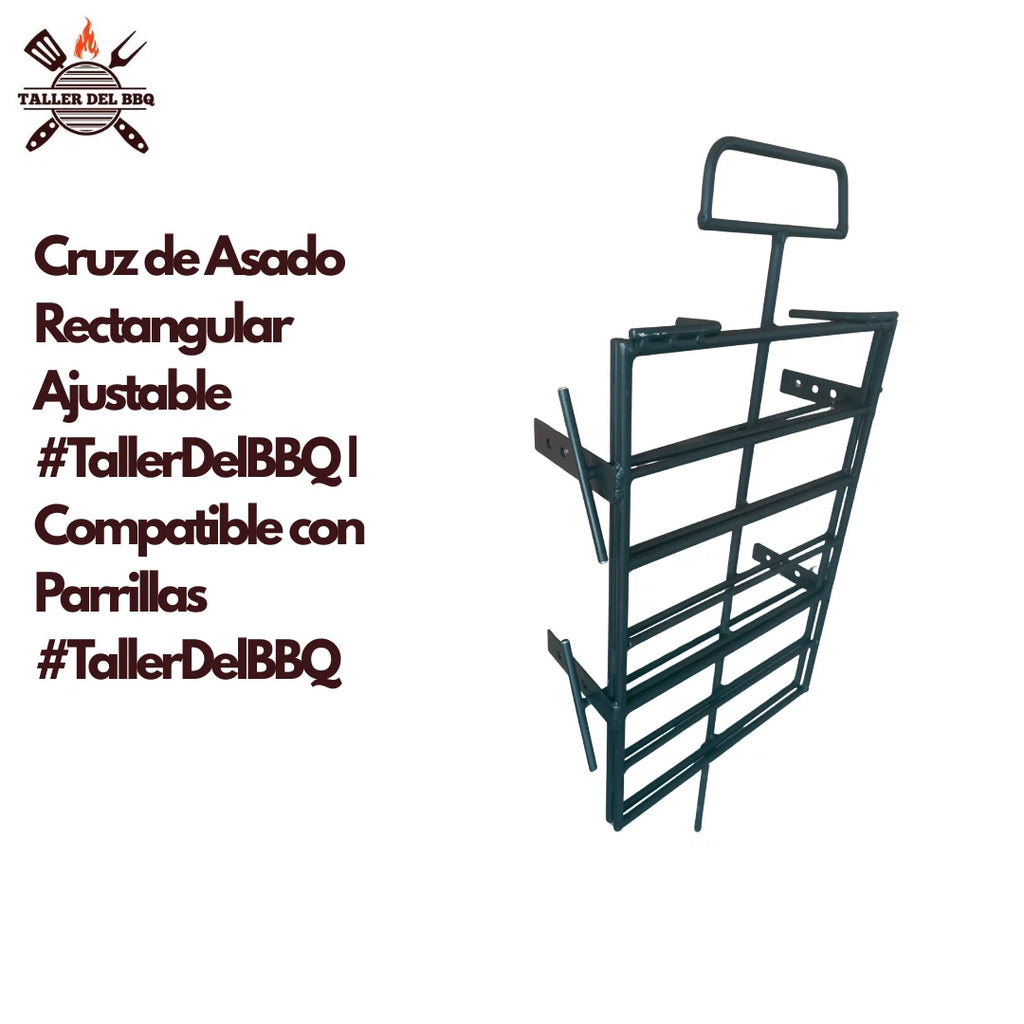 Cruz de asado ajustable artesanal para cordero, lechón, cochinillo y costillar. Asador argentino de acero reforzado, disponible en 3 tamaños y fabricado artesanalmente en España. Adjustable Argentine asado cross for lamb, suckling pig and ribs, made from reinforced steel and available in 3 sizes. Croix d’asado réglable pour agneau, cochon de lait et travers, en acier renforcé et disponible en 3 dimensions. Cruz de assado ajustável para cordeiro, leitão e costelas, fabricada em aço reforçado e disponível em 