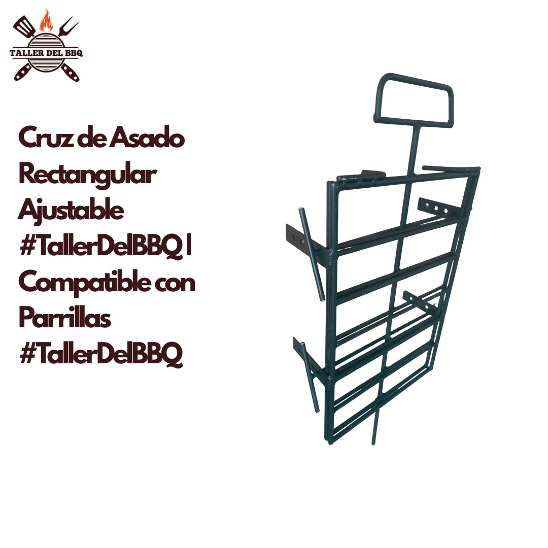 Cruz de asado ajustable artesanal para cordero, lechón, cochinillo y costillar. Asador argentino de acero reforzado, disponible en 3 tamaños y fabricado artesanalmente en España. Adjustable Argentine asado cross for lamb, suckling pig and ribs, made from reinforced steel and available in 3 sizes. Croix d’asado réglable pour agneau, cochon de lait et travers, en acier renforcé et disponible en 3 dimensions. Cruz de assado ajustável para cordeiro, leitão e costelas, fabricada em aço reforçado e disponível em 